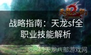 战略指南：天龙sf全职业技能解析