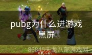 pubg为什么进游戏黑屏