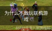 为什么不敢玩联机游戏
