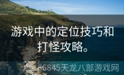 游戏中的定位技巧和打怪攻略。