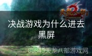 决战游戏为什么进去黑屏