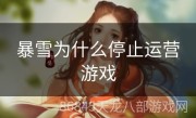 暴雪为什么停止运营游戏