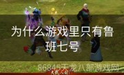 为什么游戏里只有鲁班七号