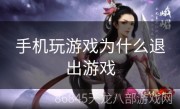 手机玩游戏为什么退出游戏