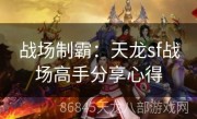 战场制霸：天龙sf战场高手分享心得
