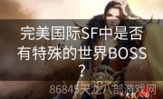 完美国际SF中是否有特殊的世界BOSS？